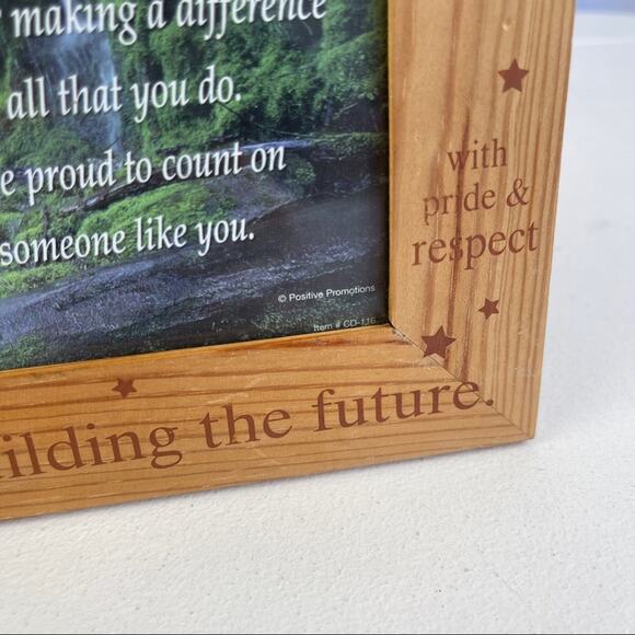 VTG Photo Picture Frame School Teacher Wooden Decor Gift Vintage Early 2000’s - Picture 16 of 16